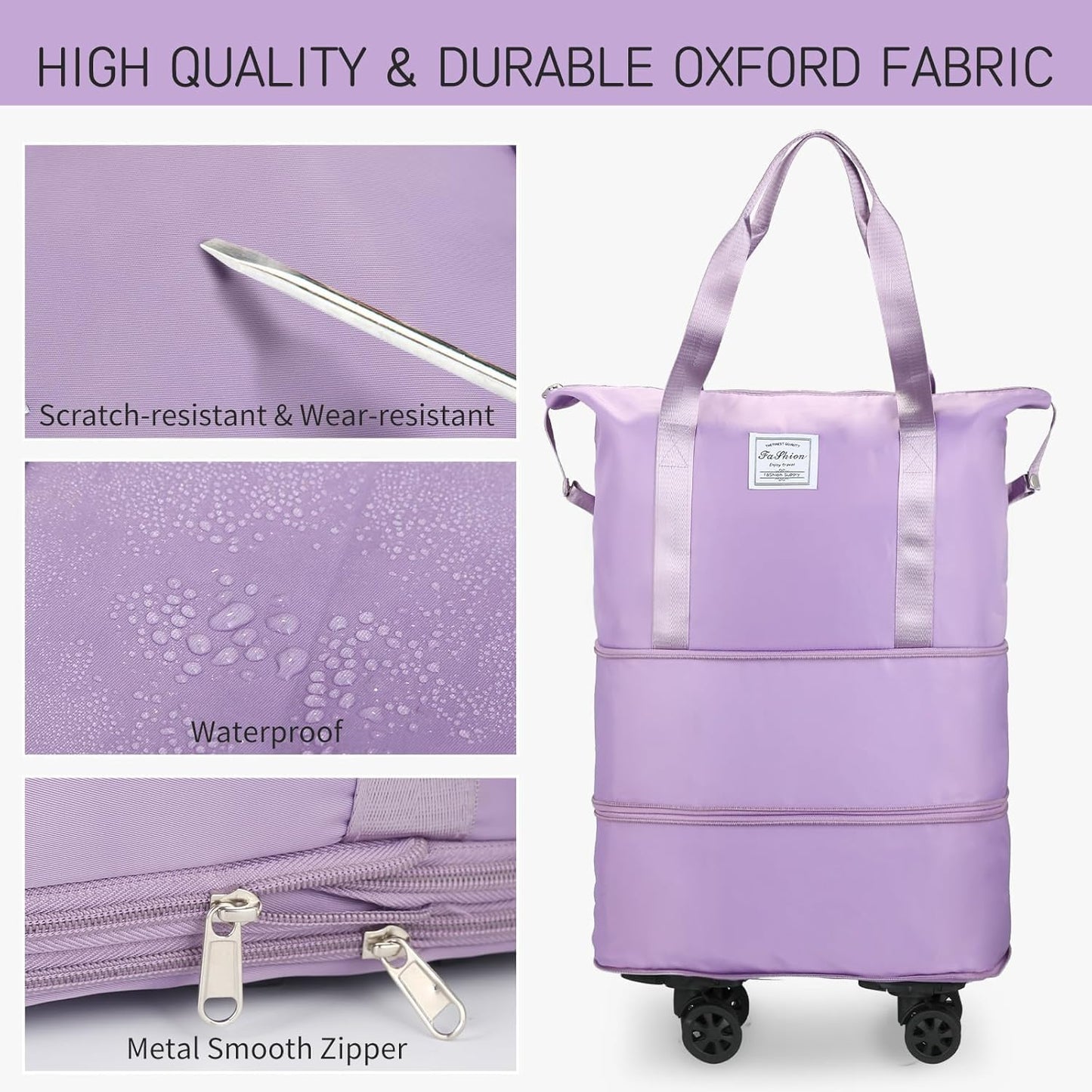 Foldable, Expandable, Waterproof, 360° Wheels