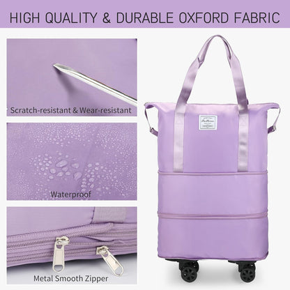 Foldable, Expandable, Waterproof, 360° Wheels