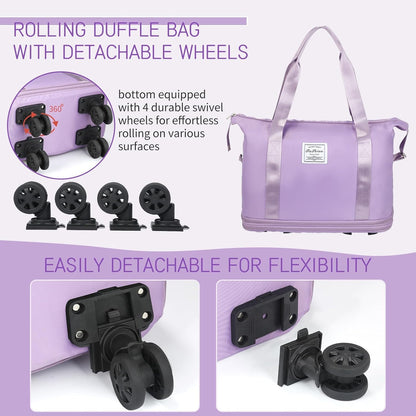 Foldable, Expandable, Waterproof, 360° Wheels