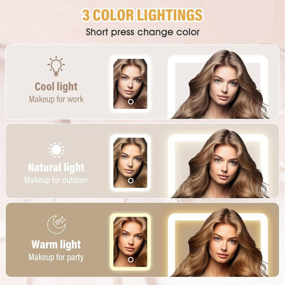 Smart & Premium LED Mirror Jewelry Organizer Case