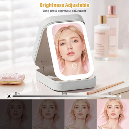 Smart & Premium LED Mirror Jewelry Organizer Case