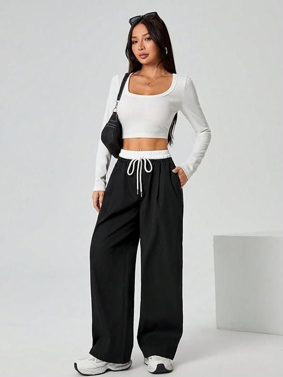 Korean Style Wide Leg Casual Pants
