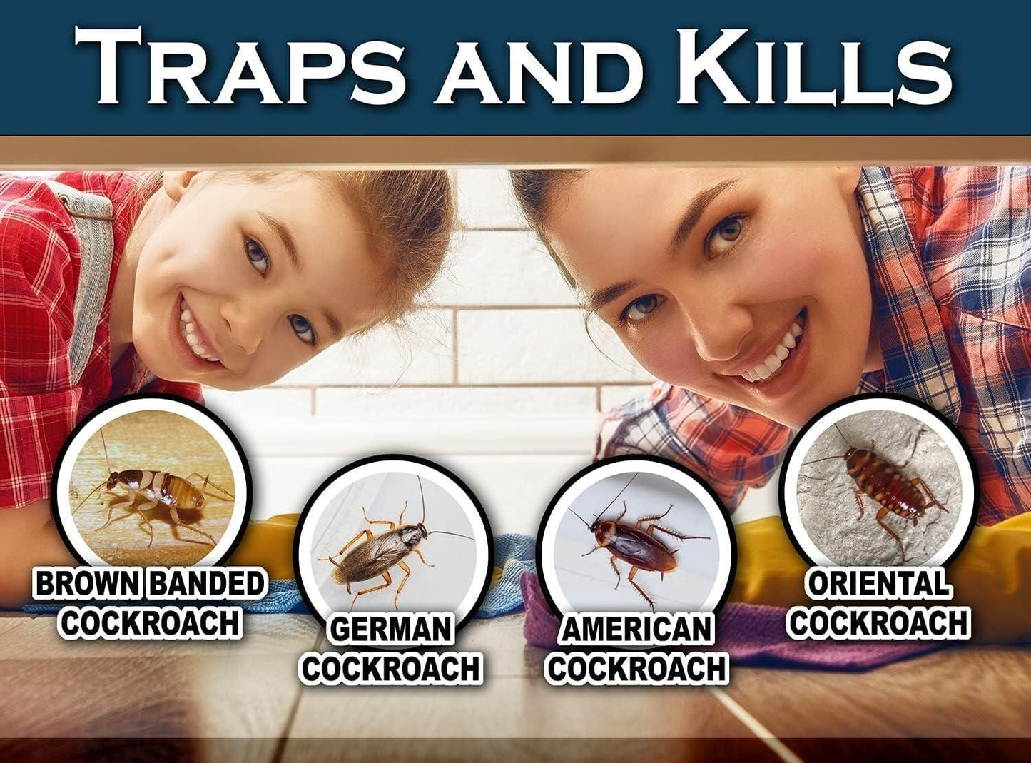 20pc Cockroach Catch Traps, Strong Adhesion Non-Toxic Odorless Pest Control