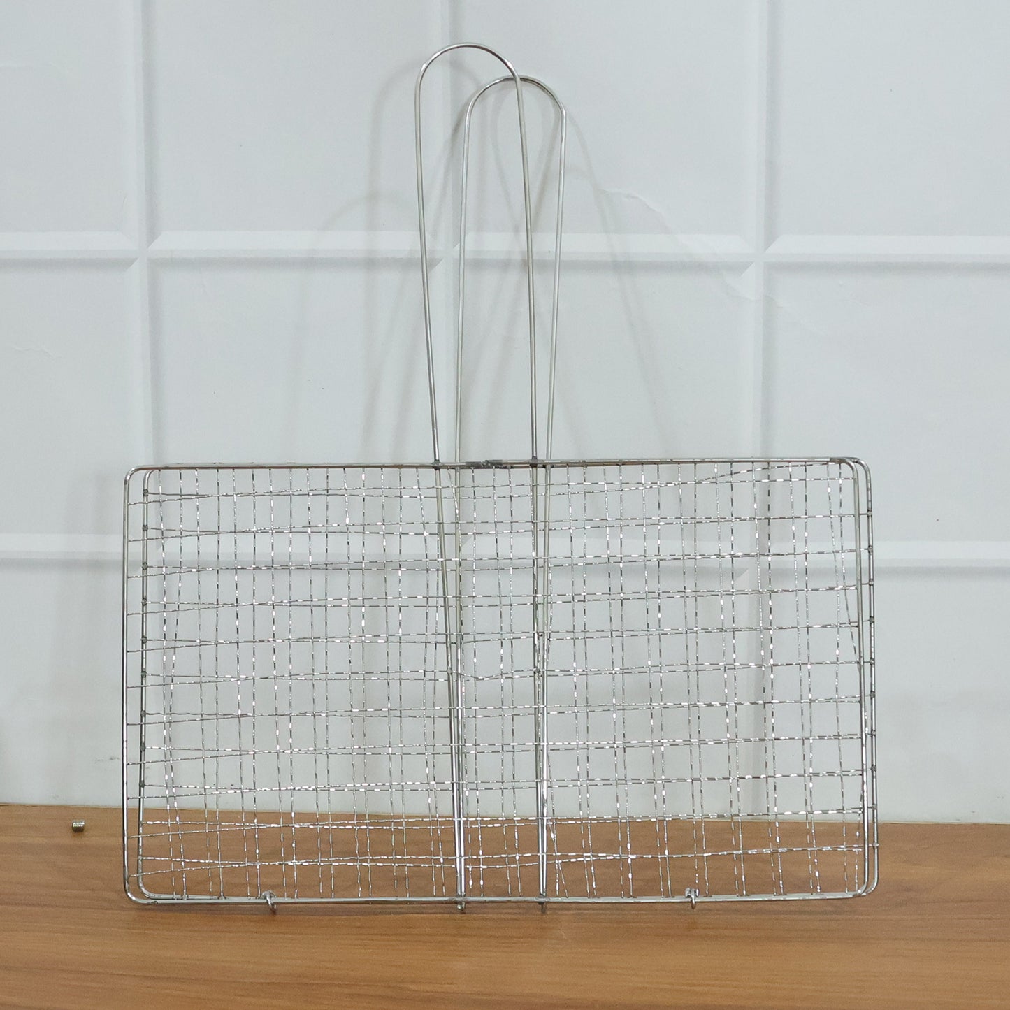 Heavy-duty Stainless-steel Barbecue Grill Basket (1 Pc)