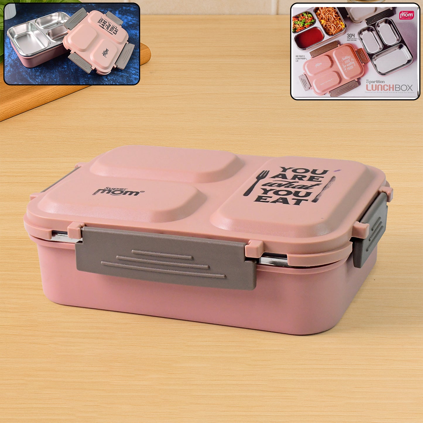 Supermom Premium Stainless Steel Inner Lunch Box (1 Pc)