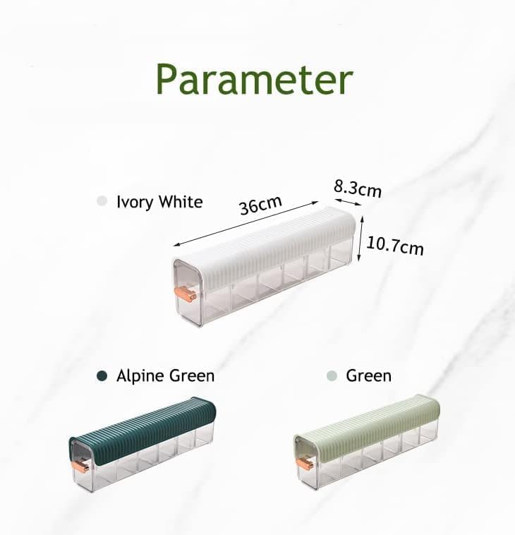 Wall-Mount 6-Cell Drawer Organizer (Single Piece) – Acrylic Storage Divider for Socks, Lingerie, Ties, Cables & Spices
