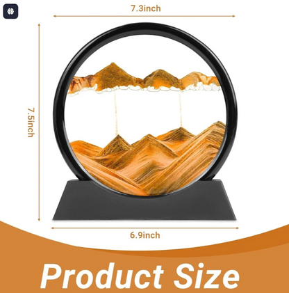 3D Moving Sand Art Frame – Relaxing Sandscape Decor (7 Inch)
