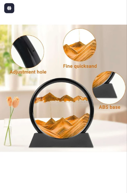 3D Moving Sand Art Frame – Relaxing Sandscape Decor (7 Inch)