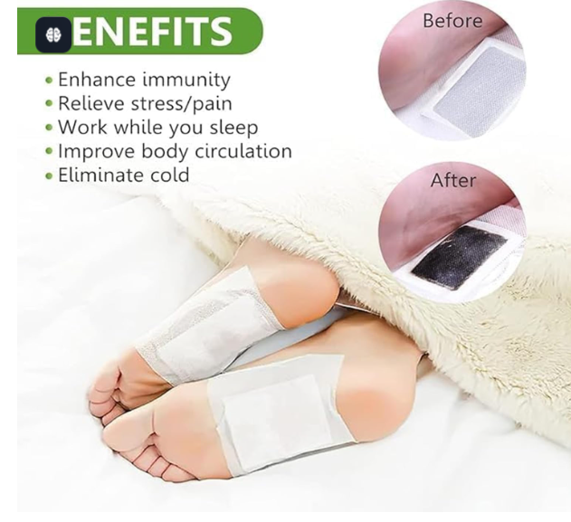 Kinoki Herbal Detox Foot Pads – Natural Night Care (Pack of 10 Pads)