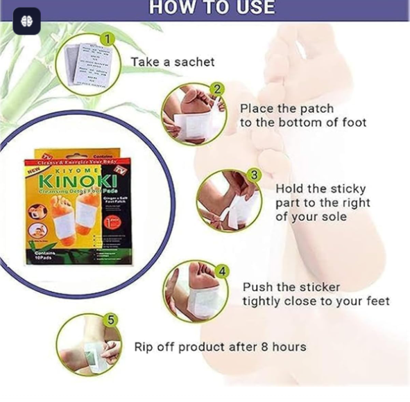 Kinoki Herbal Detox Foot Pads – Natural Night Care (Pack of 10 Pads)
