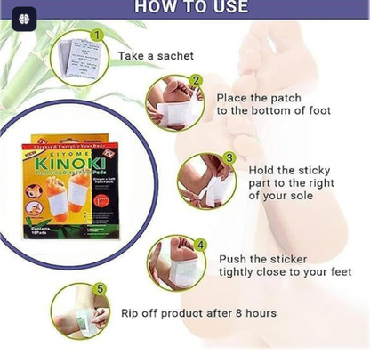 Kinoki Herbal Detox Foot Pads – Natural Night Care (Pack of 10 Pads)
