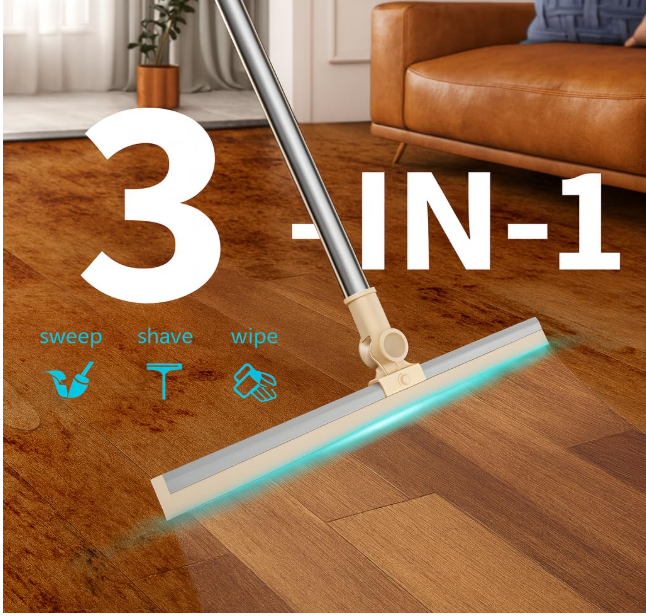 Multipurpose Stainless Steel Floor Wiper & Magic Broom – All-in-One Cleaning Tool