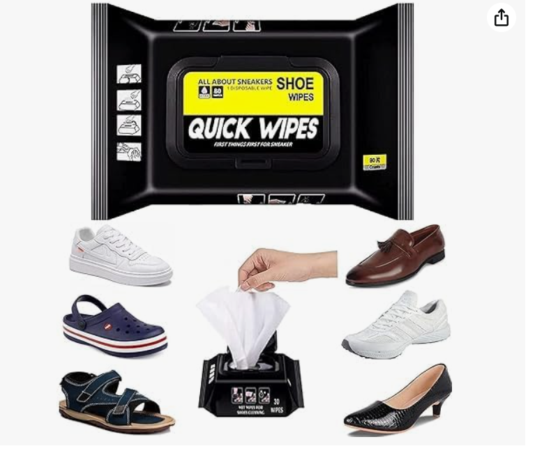 Sneaker Cleaning Wipes – Instant Shoe Care (Pack of 80 Wipes)