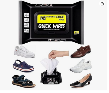 Sneaker Cleaning Wipes – Instant Shoe Care (Pack of 80 Wipes)