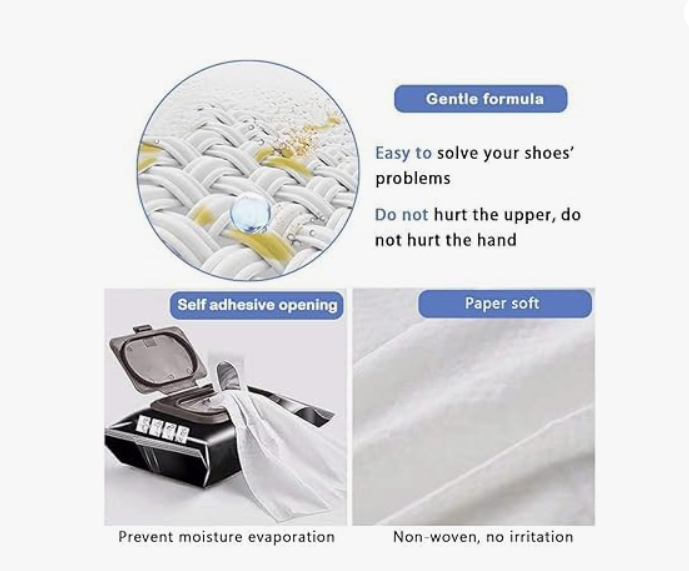 Sneaker Cleaning Wipes – Instant Shoe Care (Pack of 80 Wipes)