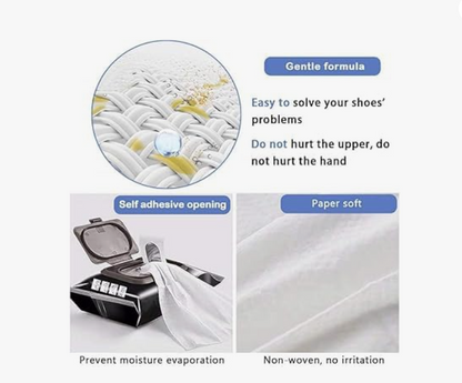 Sneaker Cleaning Wipes – Instant Shoe Care (Pack of 80 Wipes)