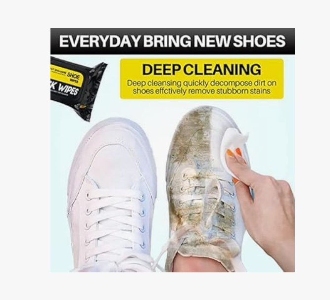 Sneaker Cleaning Wipes – Instant Shoe Care (Pack of 80 Wipes)