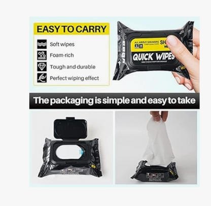 Sneaker Cleaning Wipes – Instant Shoe Care (Pack of 80 Wipes)