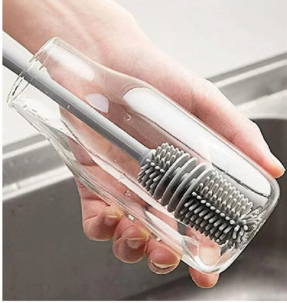 Silicone Baby Bottle Cleaning Brush – Long Handle, Scratch-Free &amp; Hygienic