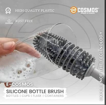 Silicone Baby Bottle Cleaning Brush – Long Handle, Scratch-Free &amp; Hygienic