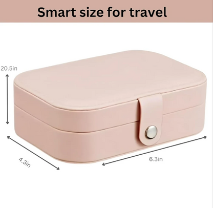 Mini Jewellery Organizer Pouch – Compact Travel Storage Case (Leather Finish)