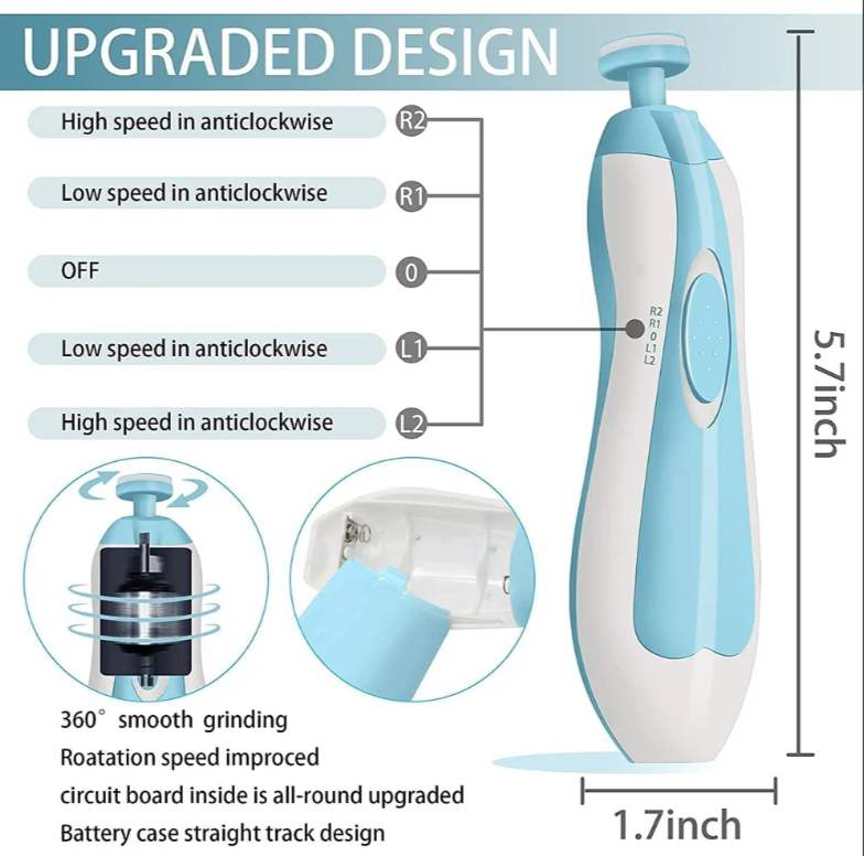 Electric Baby Nail Trimmer – Safe, Gentle &amp; Noise-Free Nail Care