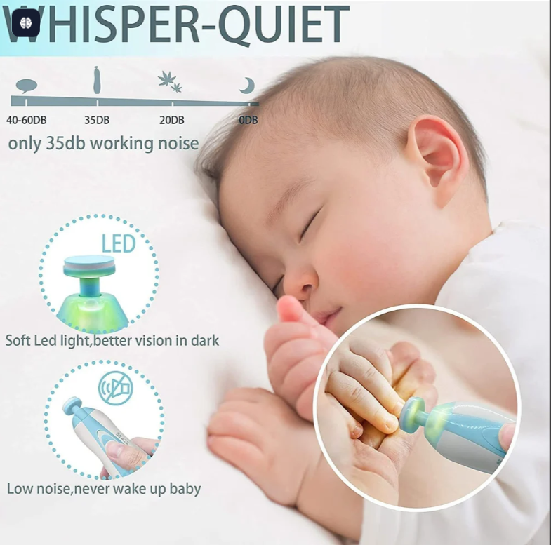 Electric Baby Nail Trimmer – Safe, Gentle &amp; Noise-Free Nail Care