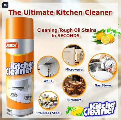 Foam Kitchen Cleaner – Heavy Duty Grease &amp; Oil Remover (Lime Fresh)