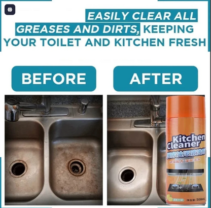 Foam Kitchen Cleaner – Heavy Duty Grease &amp; Oil Remover (Lime Fresh)
