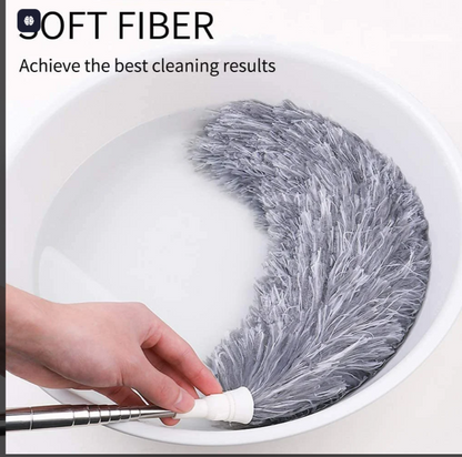 Extendable Microfiber Ceiling Duster – Bendable Head with Long Telescopic Handle