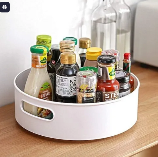 360° Rotating Storage Tray – Multipurpose Round Organizer (Lazy Susan)