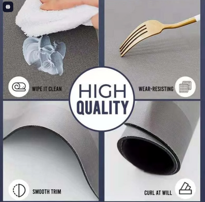 Premium Oval Bathroom Mat – Ultra-Absorbent & Anti-Skid