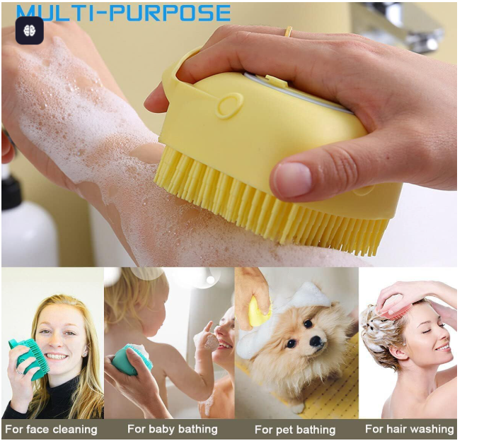 Silicone Body Scrubber Brush – Soft &amp; Deep Cleansing Bath Brush