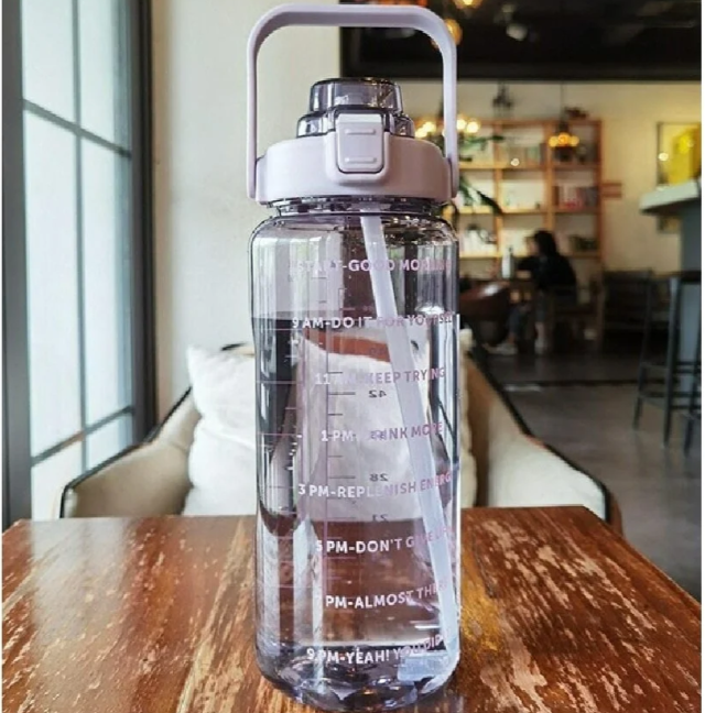 Motivational Water Bottle Set – Leakproof Sipper with Time Marker