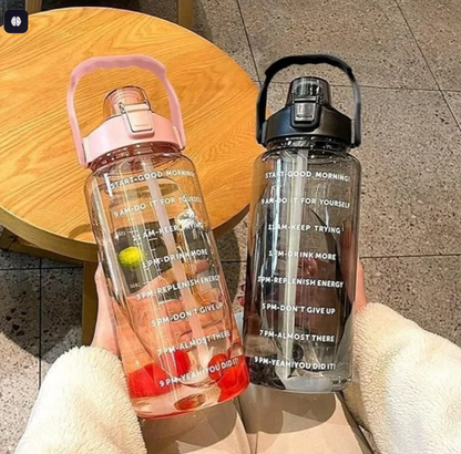 Motivational Water Bottle Set – Leakproof Sipper with Time Marker