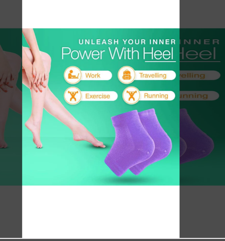 Silicone Gel Heel Socks – Moisturizing, Pain Relief &amp; Crack Repair (Free Size, Unisex)