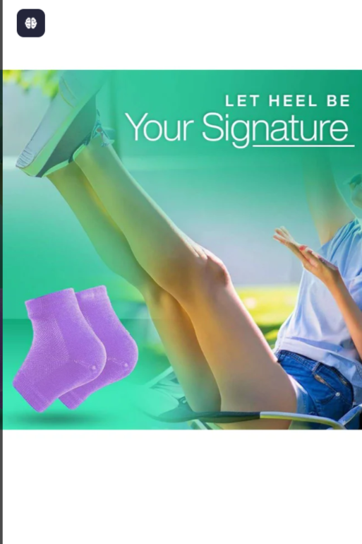 Silicone Gel Heel Socks – Moisturizing, Pain Relief &amp; Crack Repair (Free Size, Unisex)