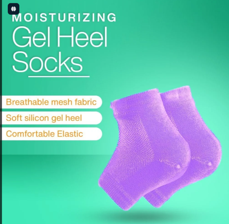 Silicone Gel Heel Socks – Moisturizing, Pain Relief &amp; Crack Repair (Free Size, Unisex)