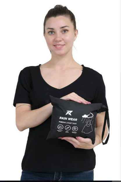 3-in-1 Waterproof Rain Poncho – Lightweight, Packable &amp; Unisex (Free Size)