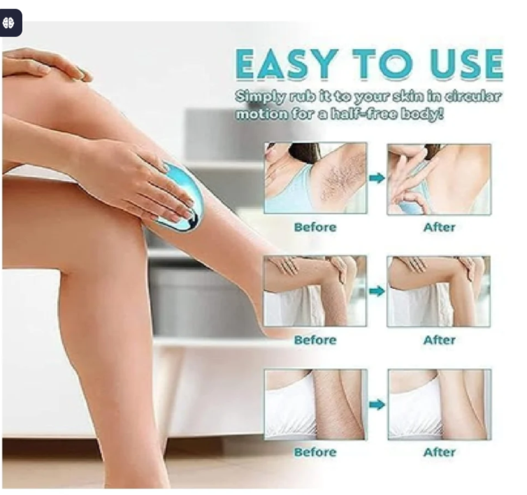 Crystal Hair Eraser – Painless Hair Removal &amp; Exfoliating Tool (Reusable)