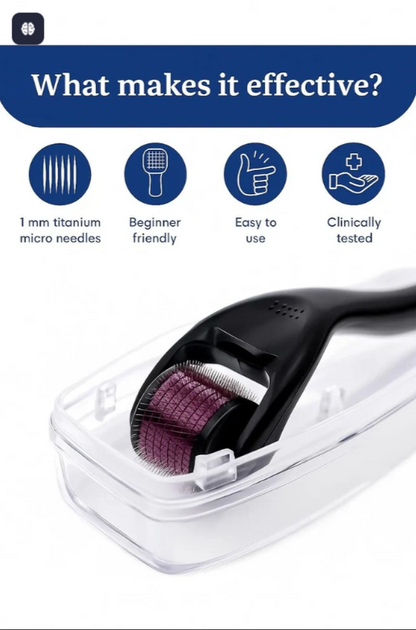 Derma Roller 0.5mm – Microneedle Skin &amp; Hair Care Tool (180 Needles)