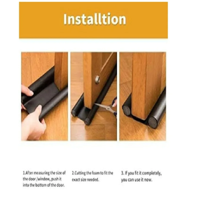 Under Door Draft Stopper – Noise &amp; Dust Blocker (39 Inch, Rubber)
