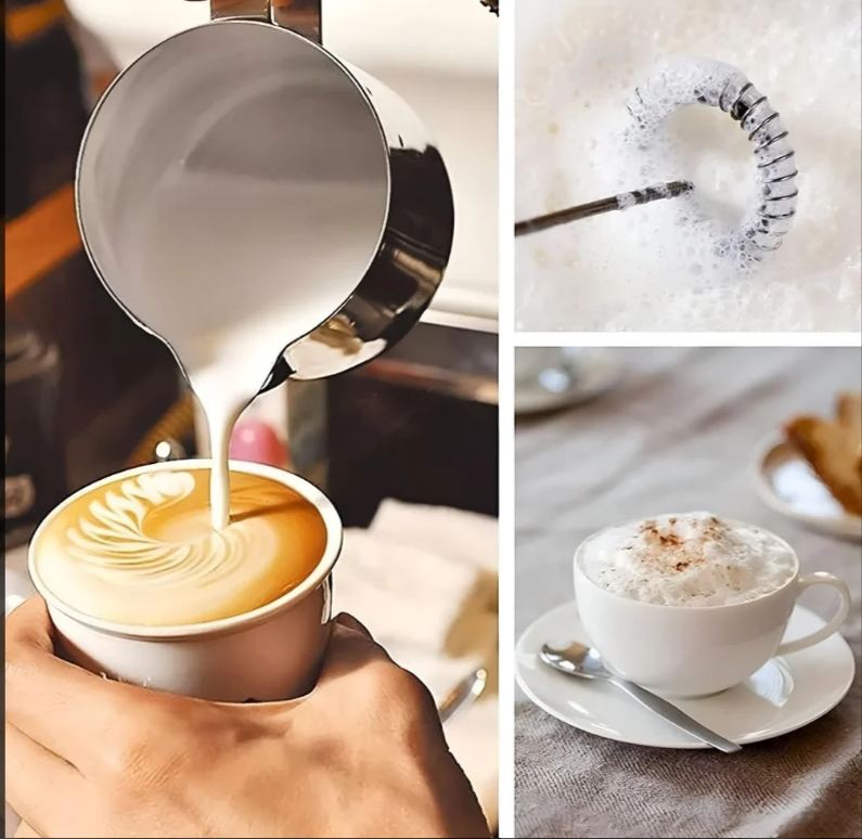 Electric Milk Frother – Handheld Coffee Beater (Battery Operated)
