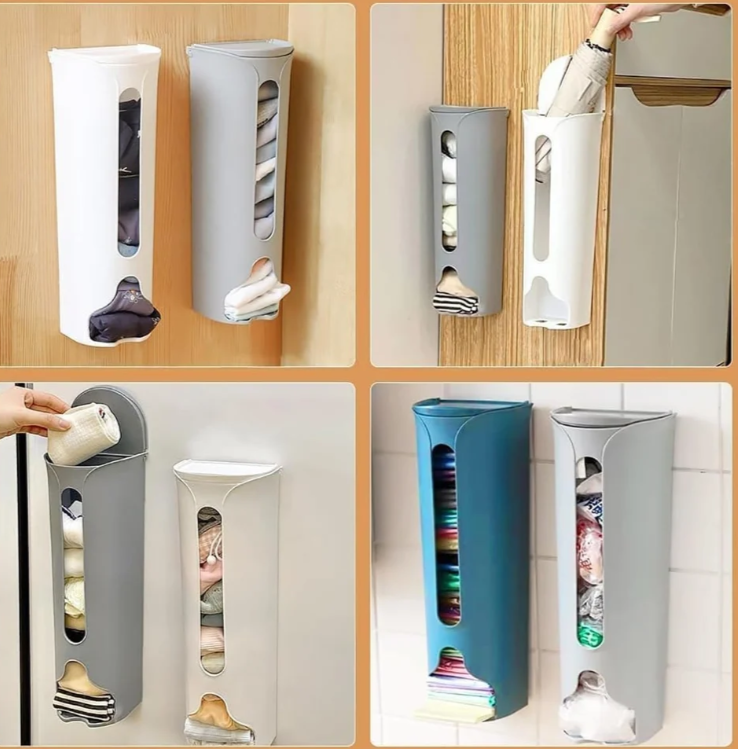 Wall Mounted Socks &amp; Underwear Organizer – Space-Saving Storage Box (4 Compartments)