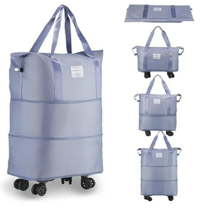 Foldable Trolley Travel Bag with Wheels – Expandable Rolling Duffel (28L–58L)