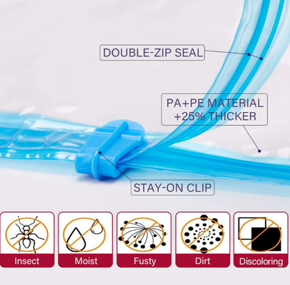 Vacuum Compression Storage Bags – Space Saving Zip Lock Bags with Pump (Set)