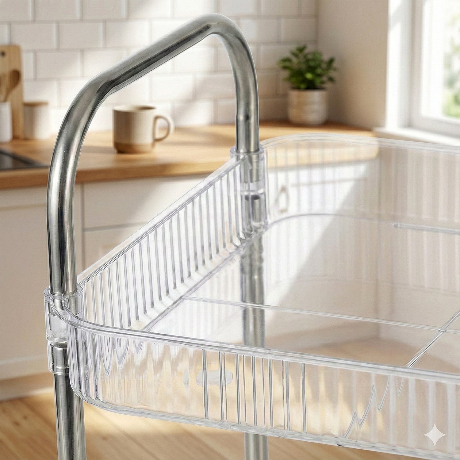 4 Layer Multipurpose Storage Trolley With Wheels