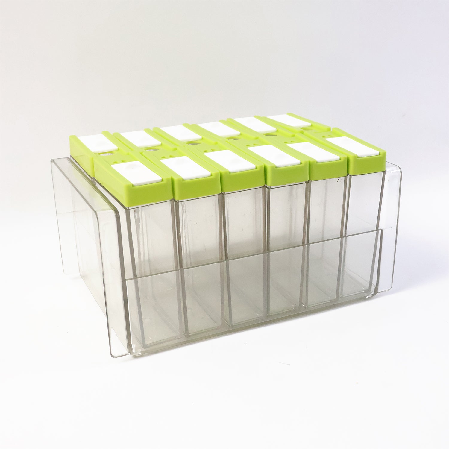 Classic Transparent Spice Rack With Stand  12 Piece