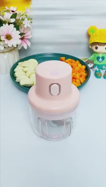 Electric Mini Food Chopper – Compact Vegetable &amp; Garlic Cutter (400 mL)