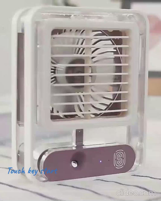 Rechargeable Battery Operated Mini USB Fan With Mist Water Spray